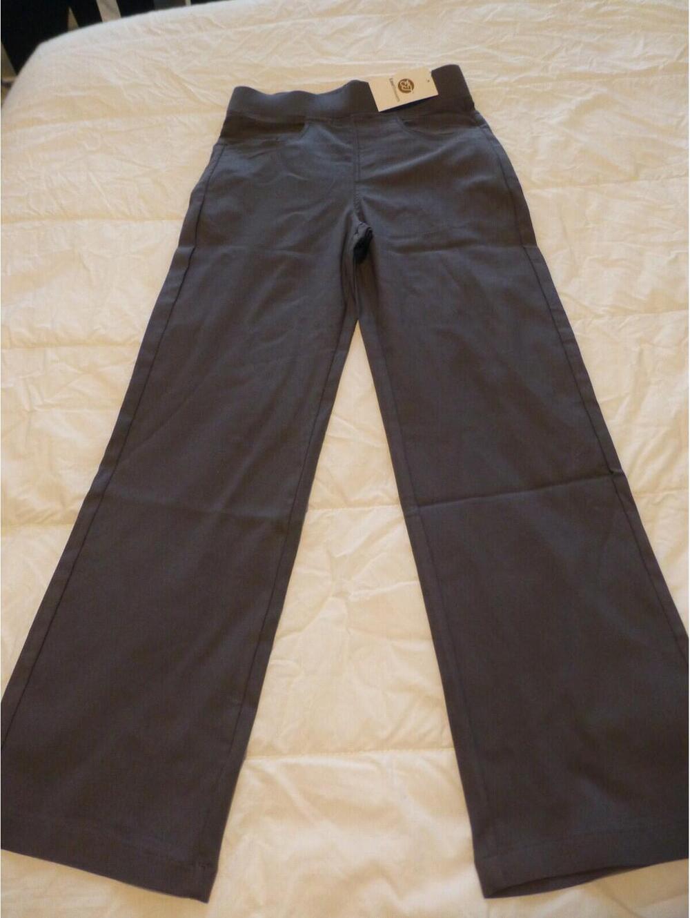 EaseTrousers Women's Gray Pull-On Straight Leg Pants Size M NWT Elastic K2A